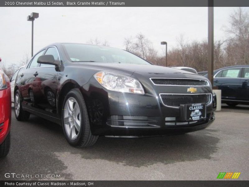 Black Granite Metallic / Titanium 2010 Chevrolet Malibu LS Sedan