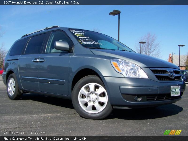 South Pacific Blue / Gray 2007 Hyundai Entourage GLS