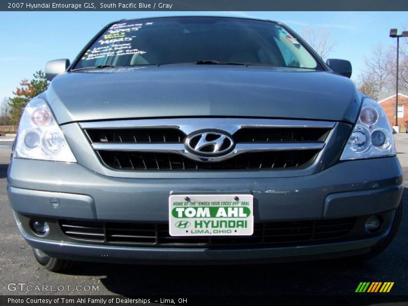 South Pacific Blue / Gray 2007 Hyundai Entourage GLS