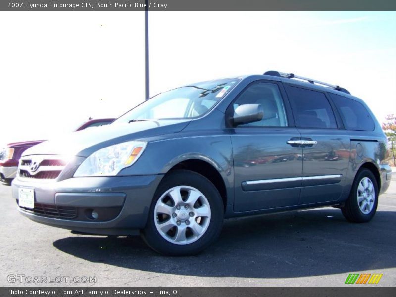 South Pacific Blue / Gray 2007 Hyundai Entourage GLS