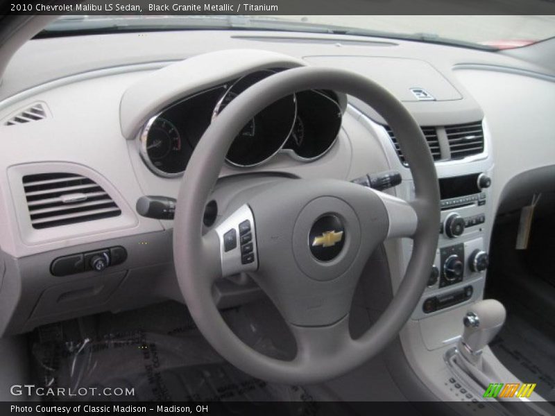 Black Granite Metallic / Titanium 2010 Chevrolet Malibu LS Sedan