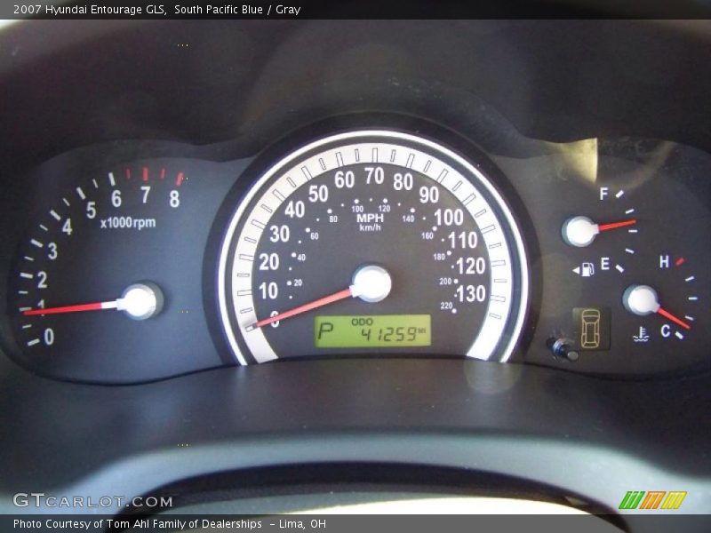 South Pacific Blue / Gray 2007 Hyundai Entourage GLS