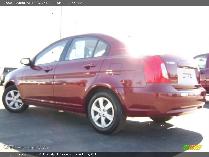 Wine Red / Gray 2008 Hyundai Accent GLS Sedan