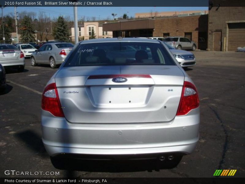 Brilliant Silver Metallic / Charcoal Black 2010 Ford Fusion SE