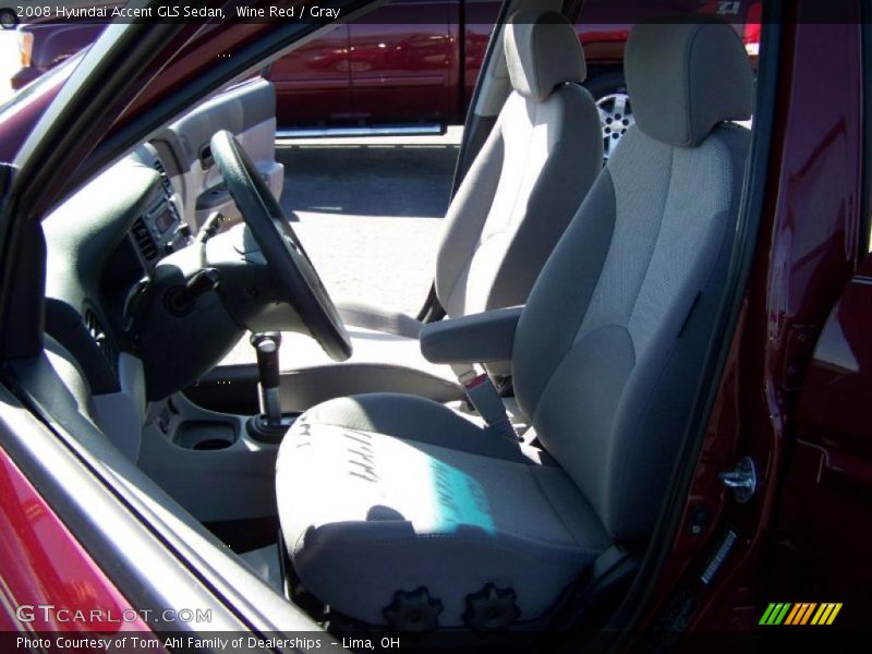 Wine Red / Gray 2008 Hyundai Accent GLS Sedan