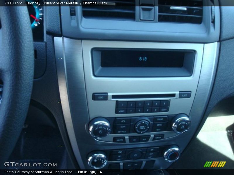 Brilliant Silver Metallic / Charcoal Black 2010 Ford Fusion SE