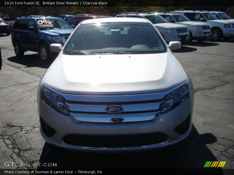 Brilliant Silver Metallic / Charcoal Black 2010 Ford Fusion SE