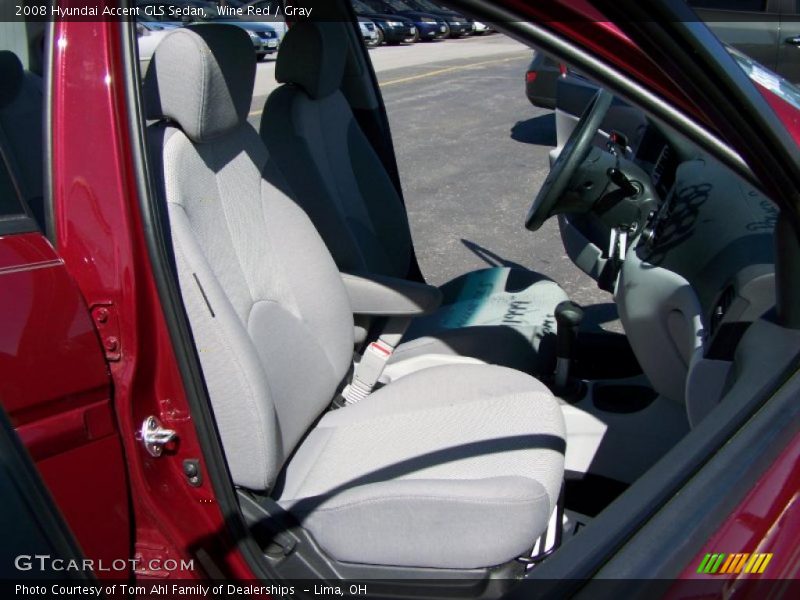 Wine Red / Gray 2008 Hyundai Accent GLS Sedan