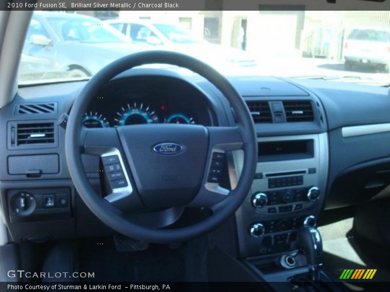 Brilliant Silver Metallic / Charcoal Black 2010 Ford Fusion SE