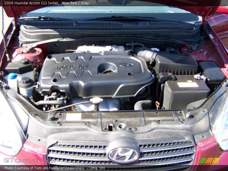 Wine Red / Gray 2008 Hyundai Accent GLS Sedan