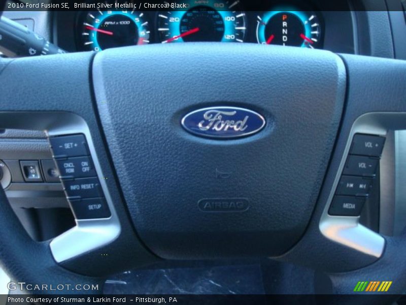 Brilliant Silver Metallic / Charcoal Black 2010 Ford Fusion SE