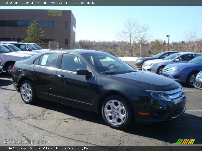 Atlantis Green Metallic / Charcoal Black 2010 Ford Fusion SE