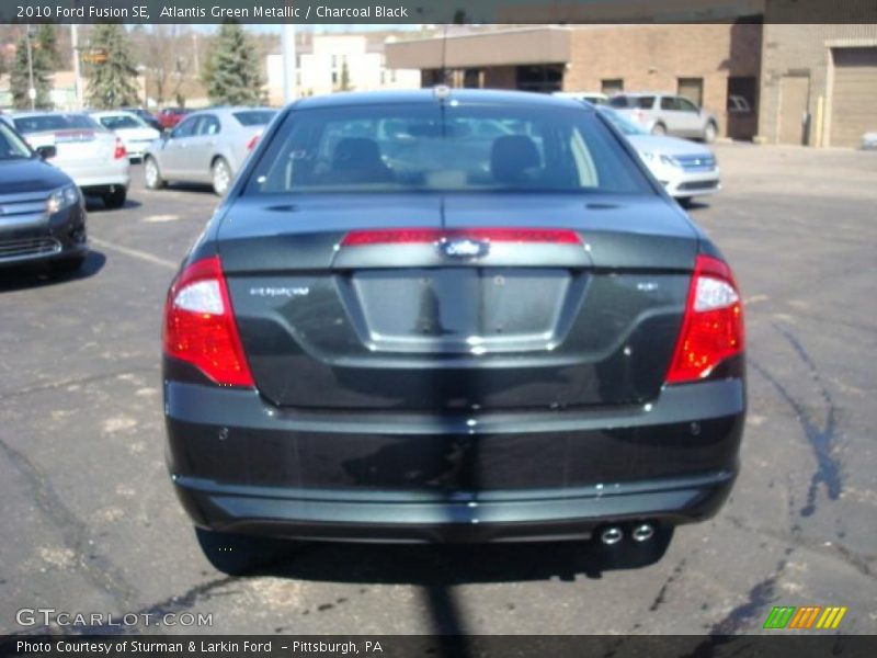 Atlantis Green Metallic / Charcoal Black 2010 Ford Fusion SE