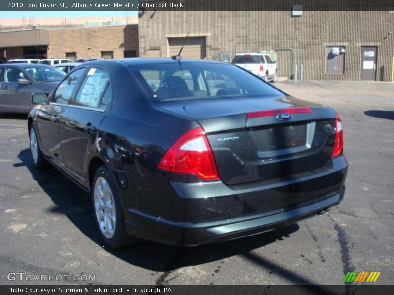 Atlantis Green Metallic / Charcoal Black 2010 Ford Fusion SE