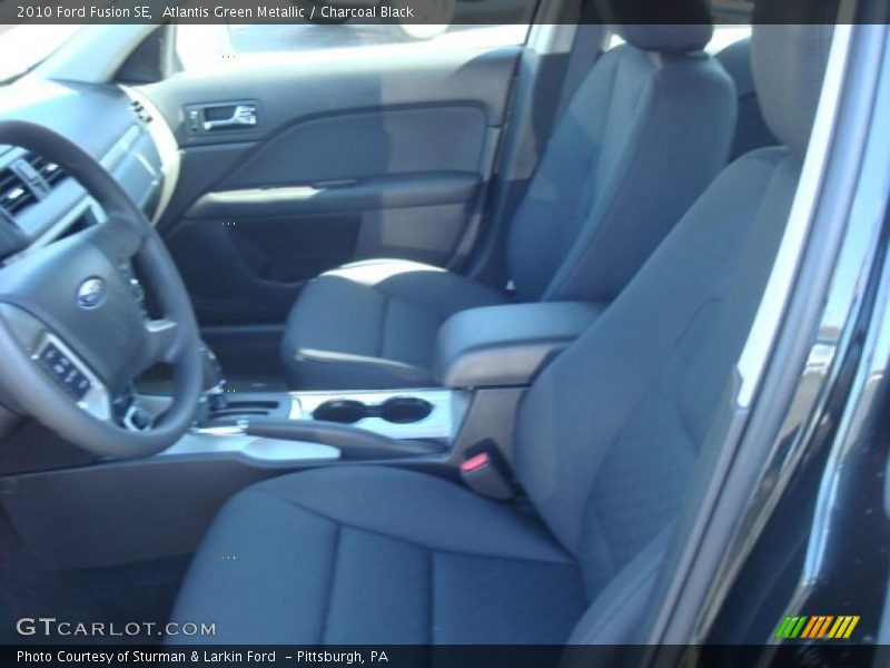Atlantis Green Metallic / Charcoal Black 2010 Ford Fusion SE