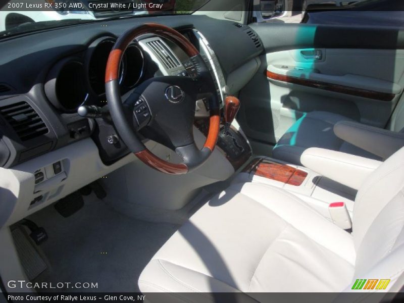 Crystal White / Light Gray 2007 Lexus RX 350 AWD