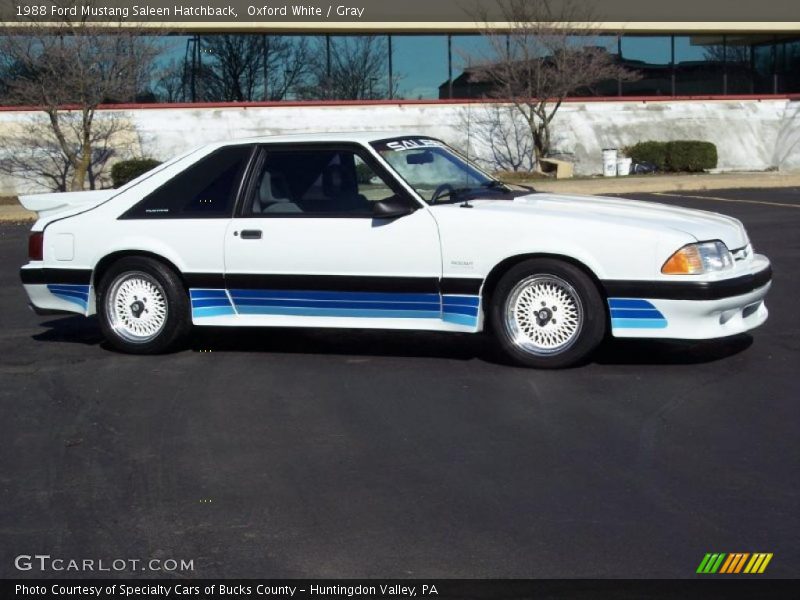 Oxford White / Gray 1988 Ford Mustang Saleen Hatchback