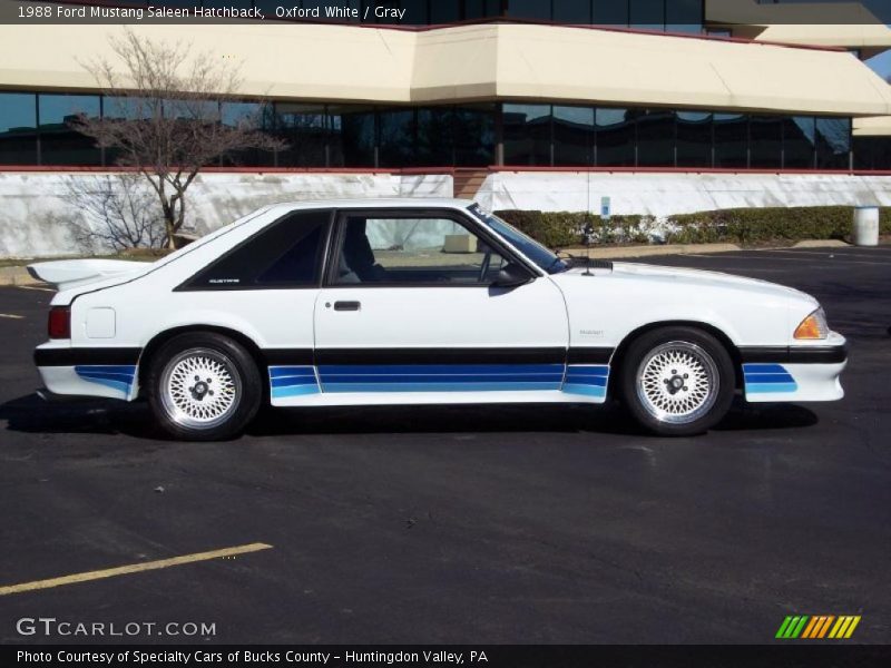 Oxford White / Gray 1988 Ford Mustang Saleen Hatchback
