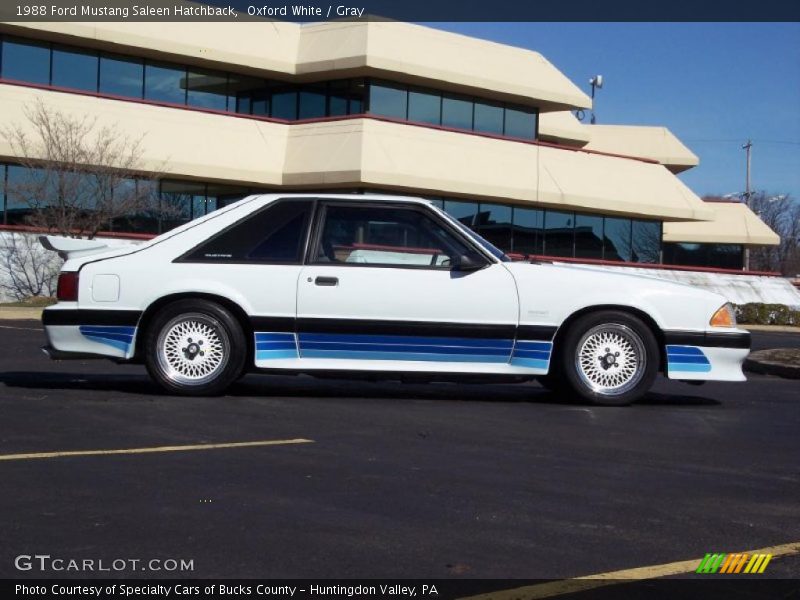Oxford White / Gray 1988 Ford Mustang Saleen Hatchback