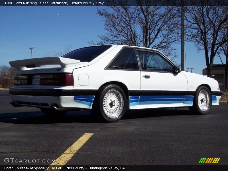 Oxford White / Gray 1988 Ford Mustang Saleen Hatchback