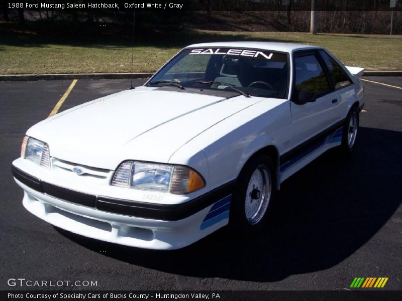 Oxford White / Gray 1988 Ford Mustang Saleen Hatchback