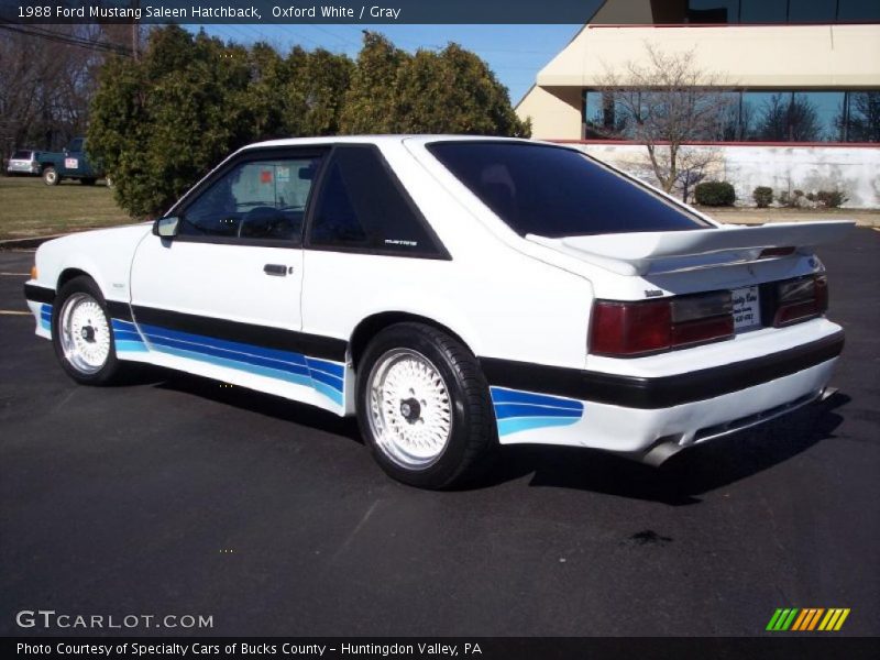 Oxford White / Gray 1988 Ford Mustang Saleen Hatchback