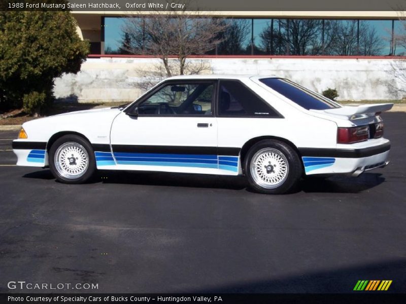 Oxford White / Gray 1988 Ford Mustang Saleen Hatchback