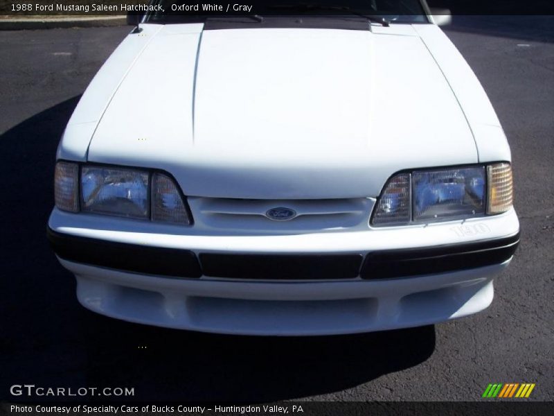 Oxford White / Gray 1988 Ford Mustang Saleen Hatchback