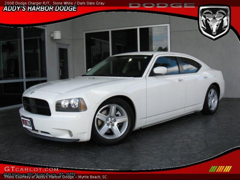 Stone White / Dark Slate Gray 2008 Dodge Charger R/T