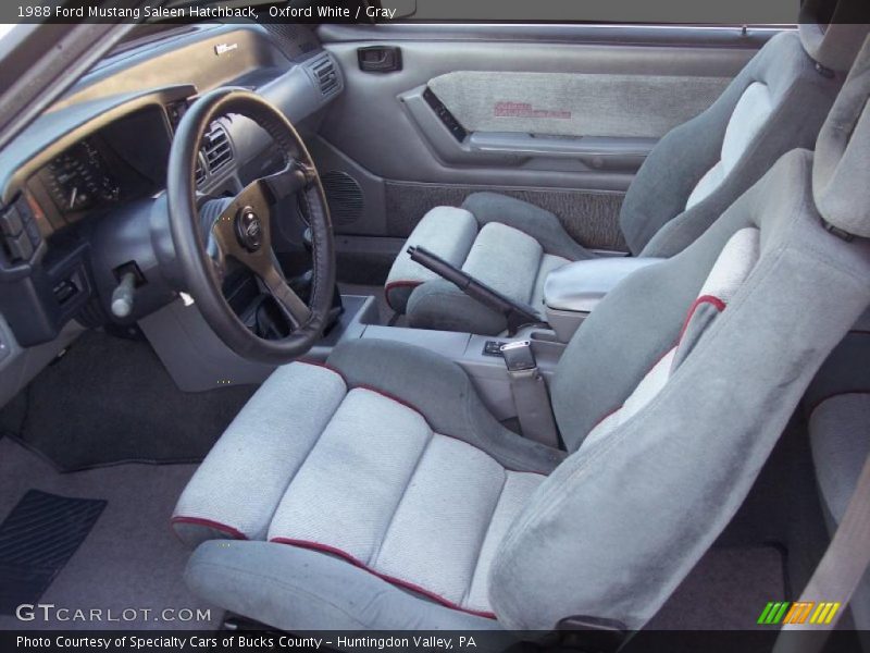 Oxford White / Gray 1988 Ford Mustang Saleen Hatchback