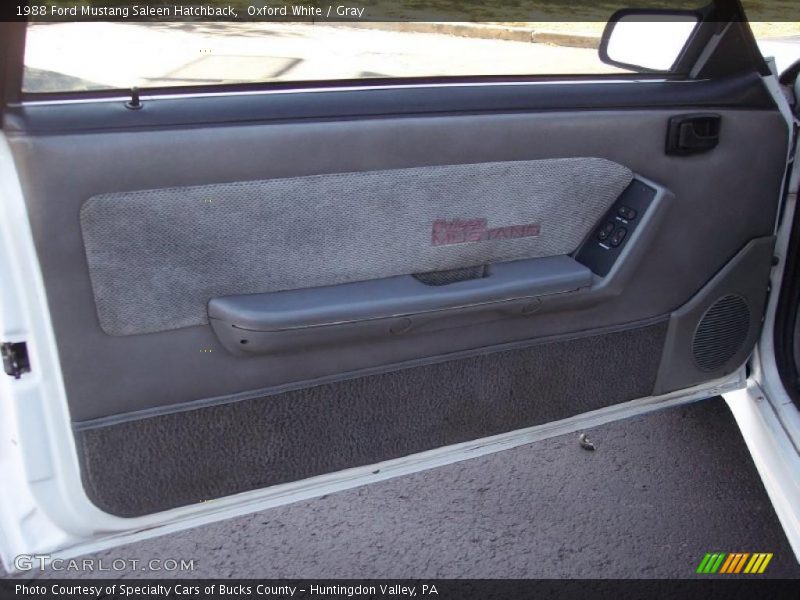 Oxford White / Gray 1988 Ford Mustang Saleen Hatchback