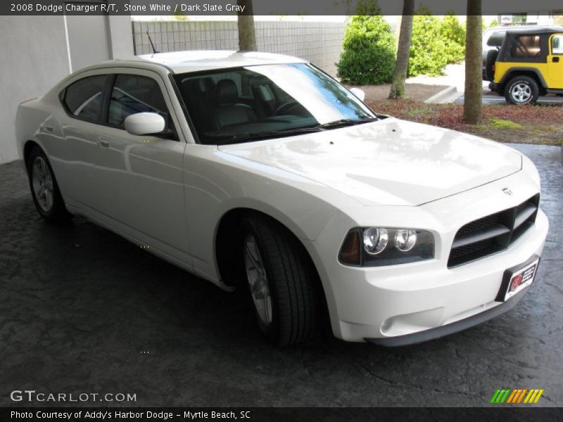 Stone White / Dark Slate Gray 2008 Dodge Charger R/T