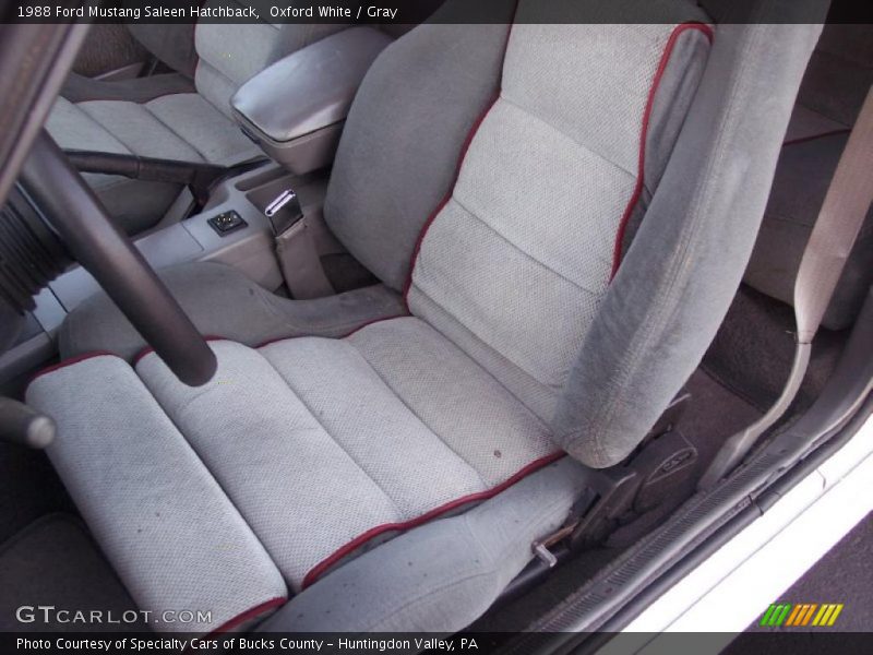 Oxford White / Gray 1988 Ford Mustang Saleen Hatchback