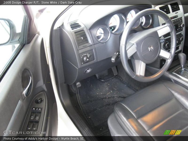 Stone White / Dark Slate Gray 2008 Dodge Charger R/T