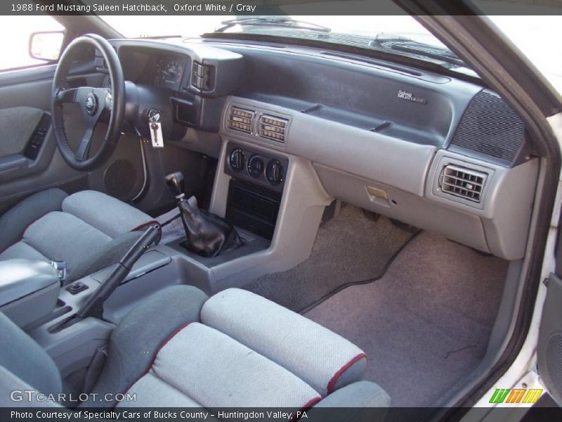 Oxford White / Gray 1988 Ford Mustang Saleen Hatchback