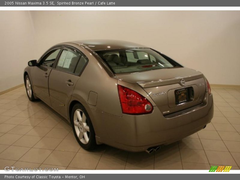 Spirited Bronze Pearl / Cafe Latte 2005 Nissan Maxima 3.5 SE