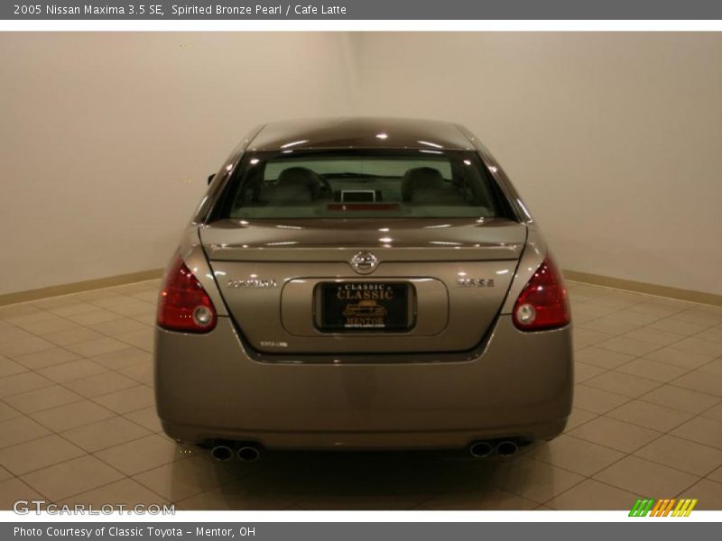 Spirited Bronze Pearl / Cafe Latte 2005 Nissan Maxima 3.5 SE