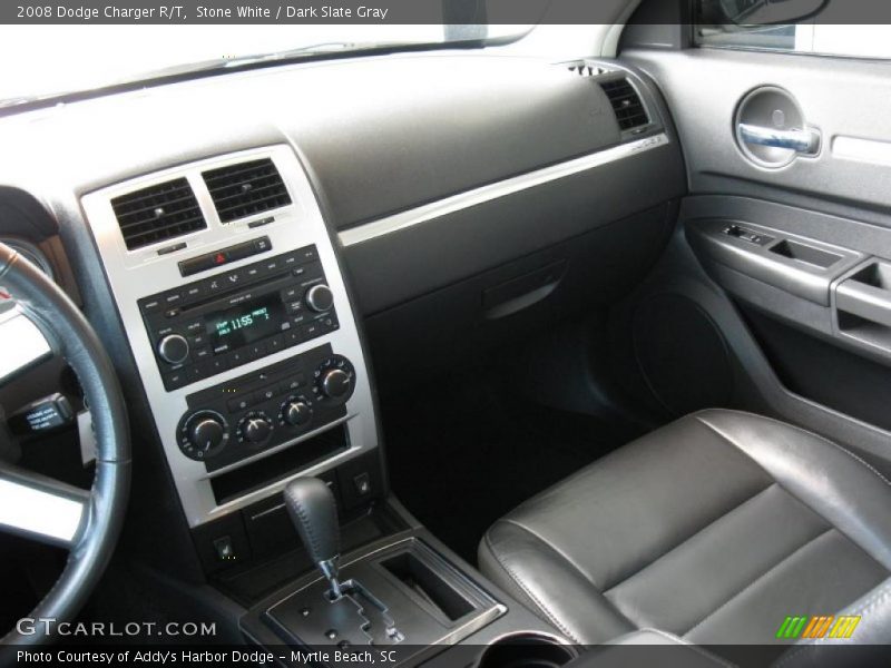 Stone White / Dark Slate Gray 2008 Dodge Charger R/T