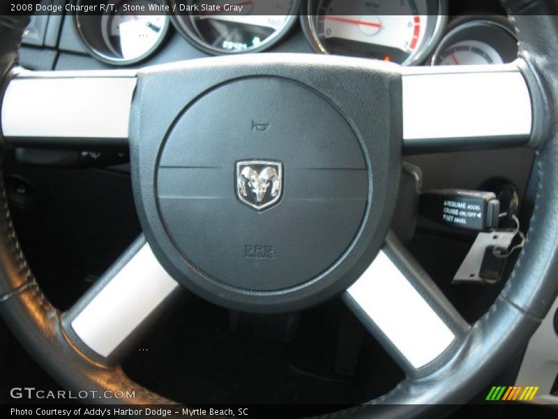 Stone White / Dark Slate Gray 2008 Dodge Charger R/T