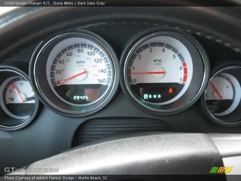 Stone White / Dark Slate Gray 2008 Dodge Charger R/T