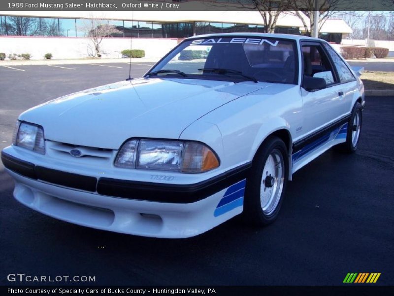 Oxford White / Gray 1988 Ford Mustang Saleen Hatchback
