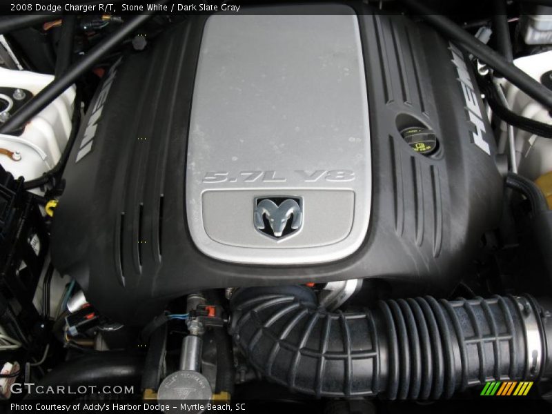 Stone White / Dark Slate Gray 2008 Dodge Charger R/T