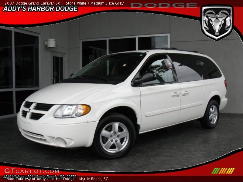 Stone White / Medium Slate Gray 2007 Dodge Grand Caravan SXT