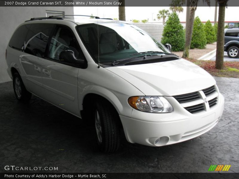 Stone White / Medium Slate Gray 2007 Dodge Grand Caravan SXT