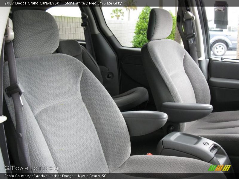 Stone White / Medium Slate Gray 2007 Dodge Grand Caravan SXT