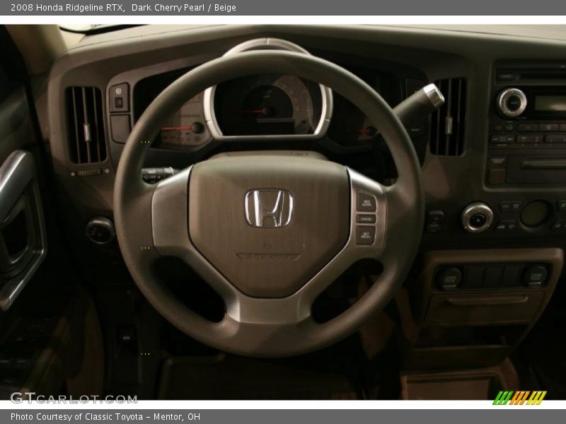 Dark Cherry Pearl / Beige 2008 Honda Ridgeline RTX