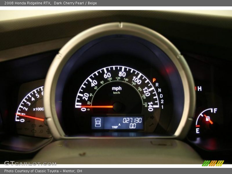 Dark Cherry Pearl / Beige 2008 Honda Ridgeline RTX