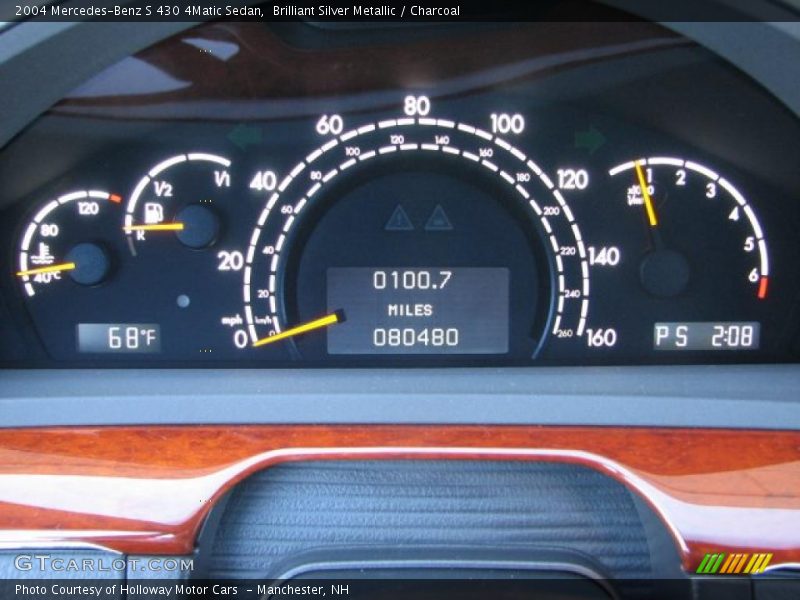 Brilliant Silver Metallic / Charcoal 2004 Mercedes-Benz S 430 4Matic Sedan