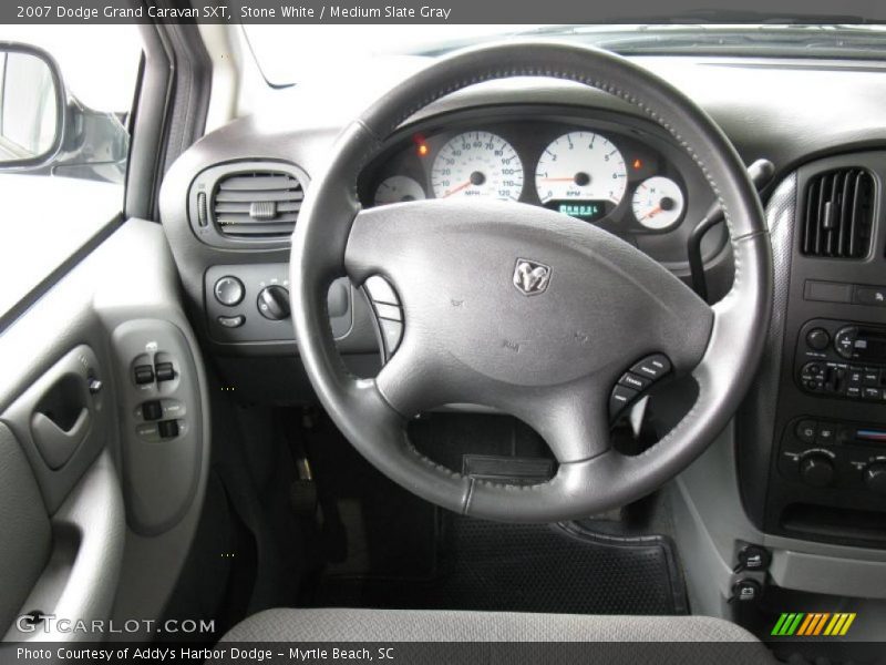 Stone White / Medium Slate Gray 2007 Dodge Grand Caravan SXT