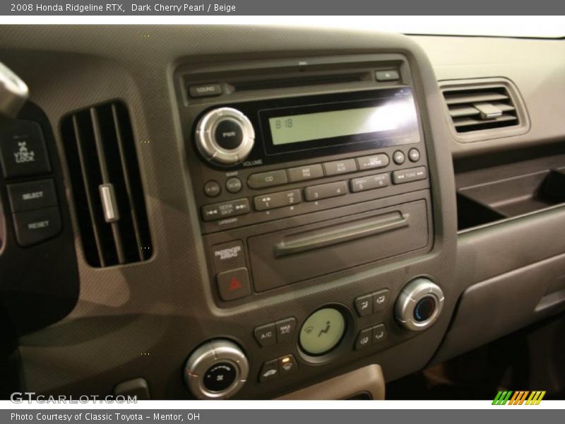 Dark Cherry Pearl / Beige 2008 Honda Ridgeline RTX